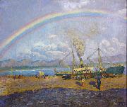 Dario de Regoyos The Rainbow (nn02) Sweden oil painting artist